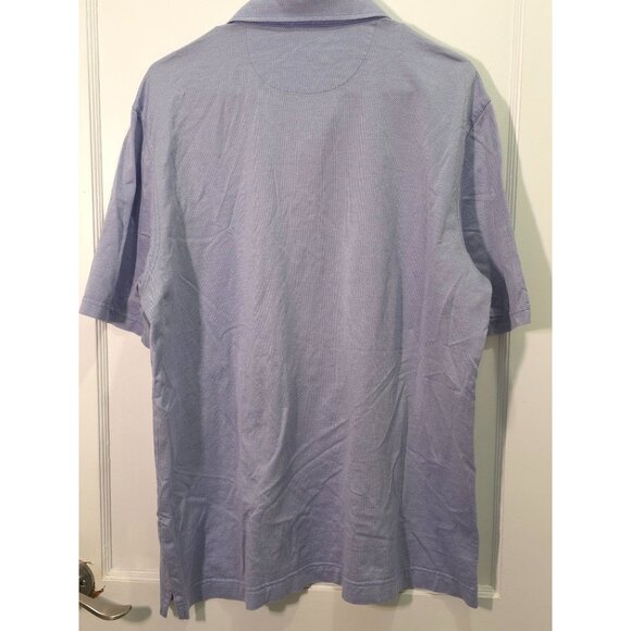 Bobby Jones Men's L Polo Shirt Light Blue 100% Cotton Short Sleeve - Picture 5 of 6